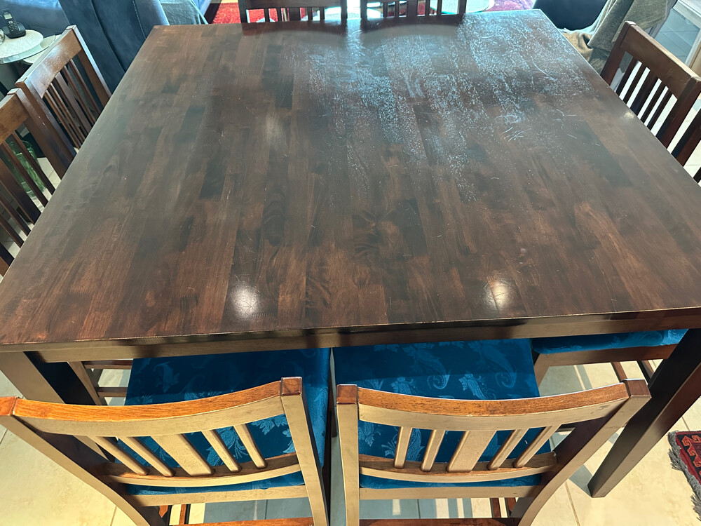 High Dining Table with 8 chairs - 2