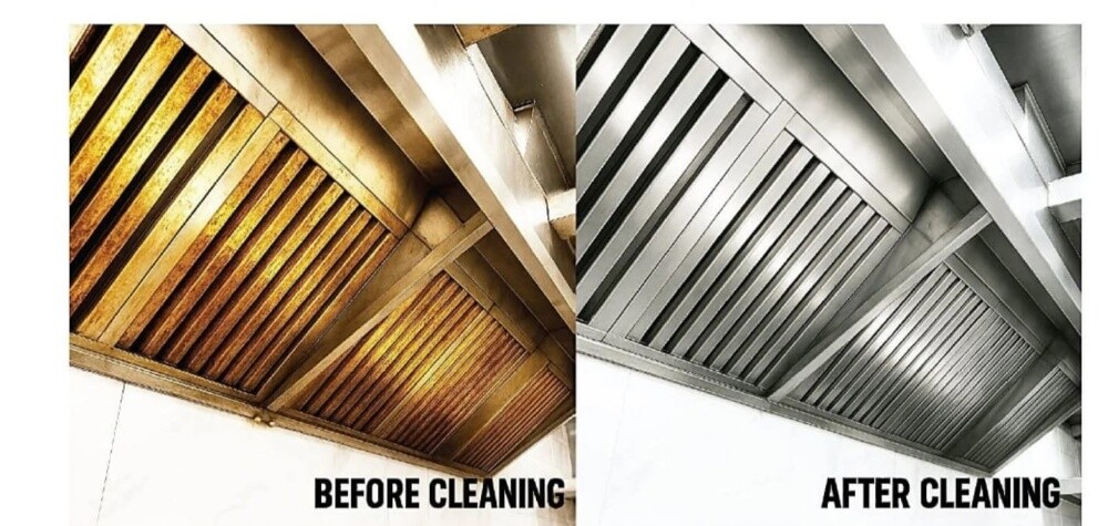 kitchen Hood service and clean - 1