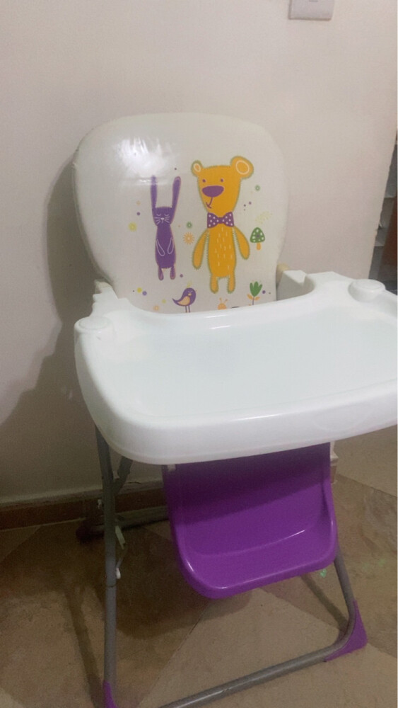 Baby High Chair + Bib  - 1