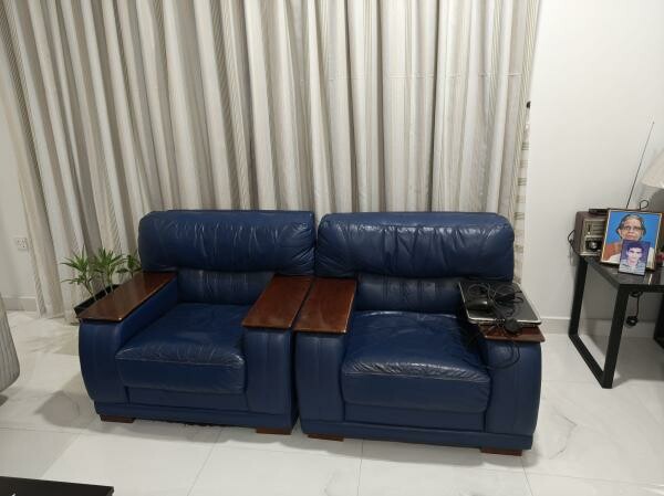 used two seater sofa//shoe rack - 1