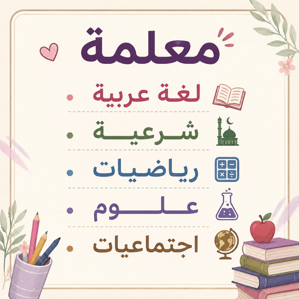 معلمة عربية - 1