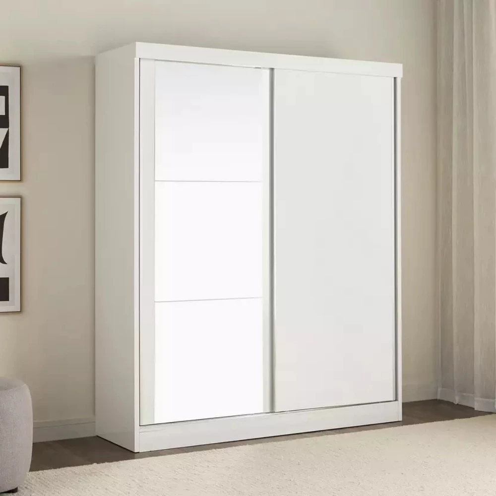 2-Door Sliding Wardrobe with M - 1