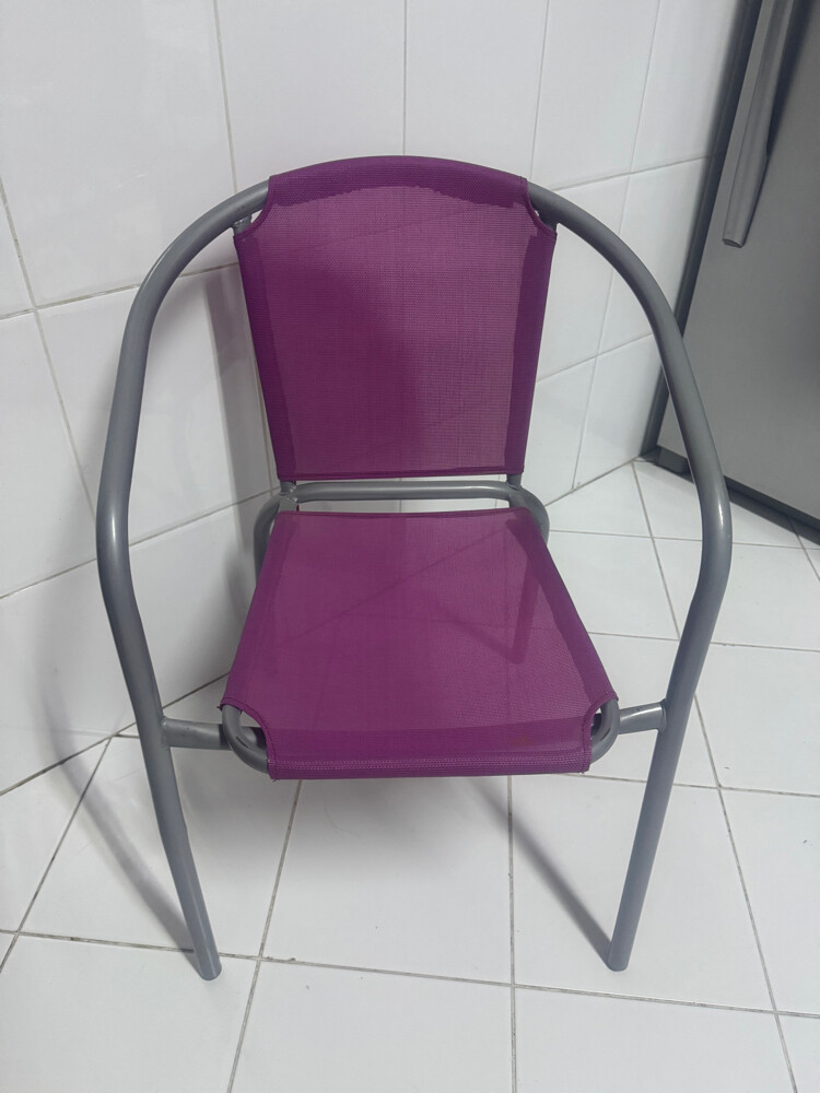 Foldable Glass table with 6 chairs - 5