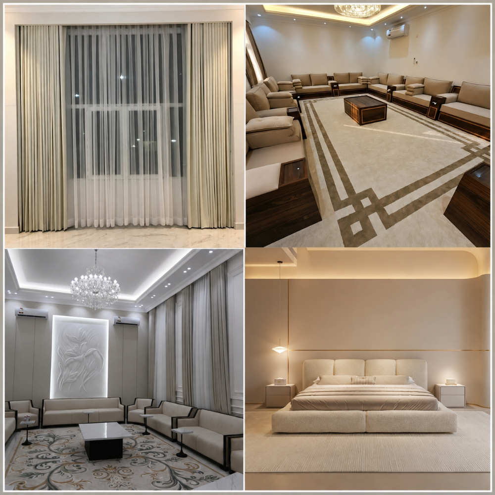 Curtain,sofa,bed and decor - 1