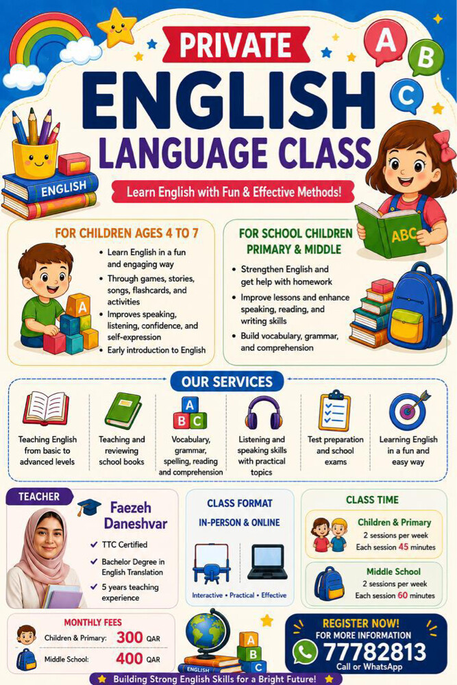 private English language classes - 2
