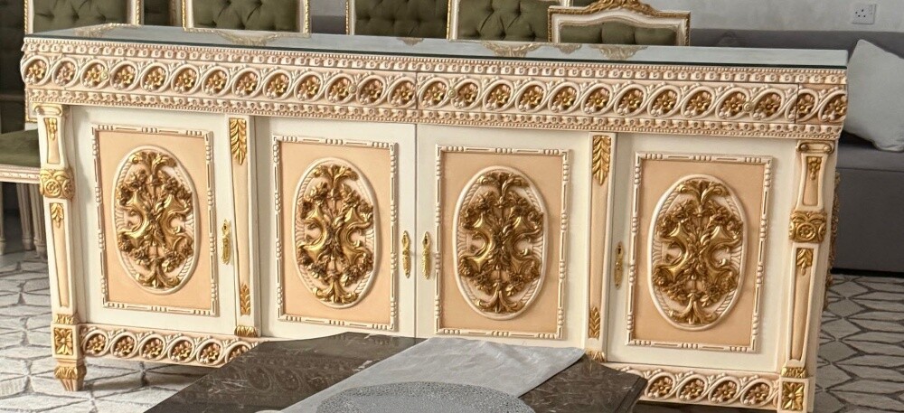 Buffet table set with chairs - 4