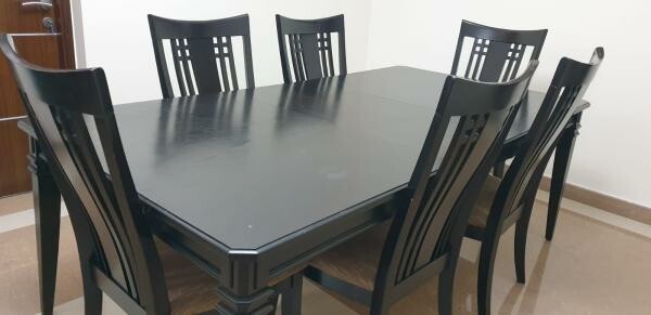 HOMECENTER PUTERI DININGTABLE1+2+6 - 1