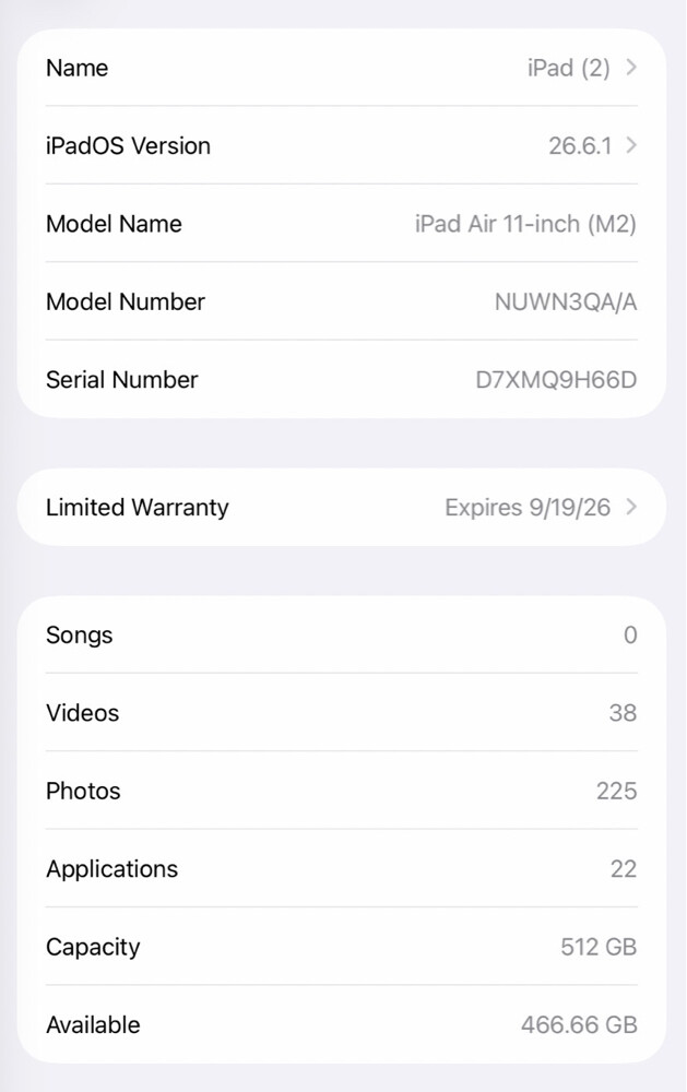 iPad Air 11-inch (M2) – 512GB Wi-Fi - 5