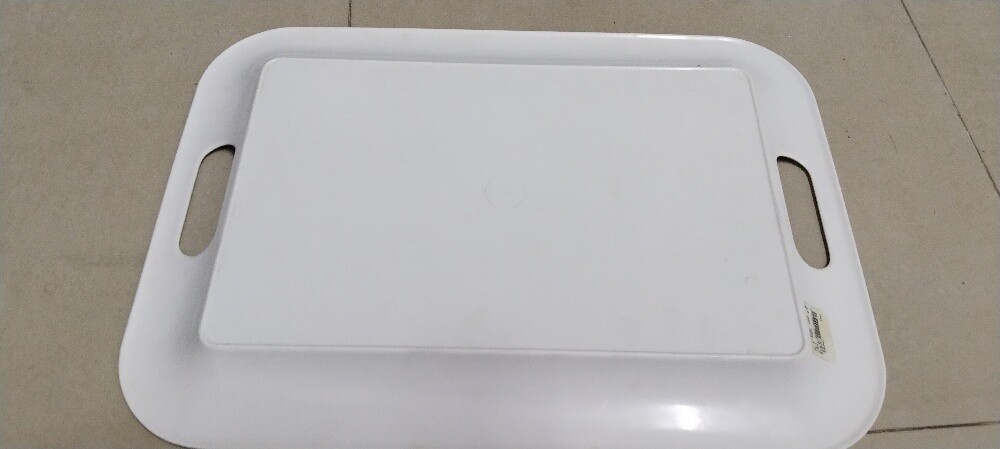 Floral Serving Tray with Handles - 3