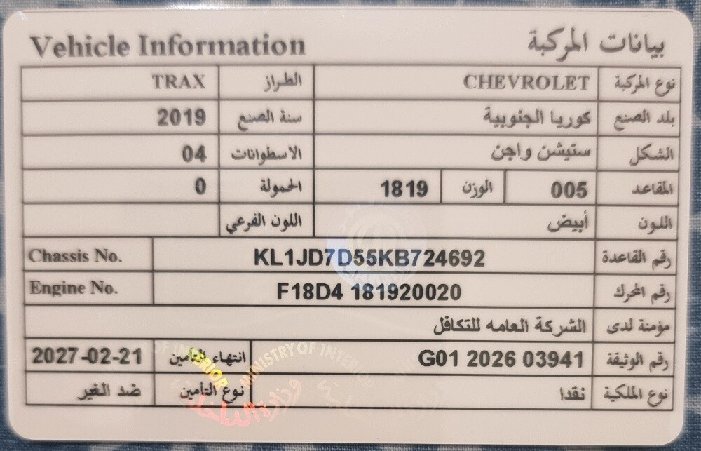 للبيع شفرولية تراكس 2019 - 11