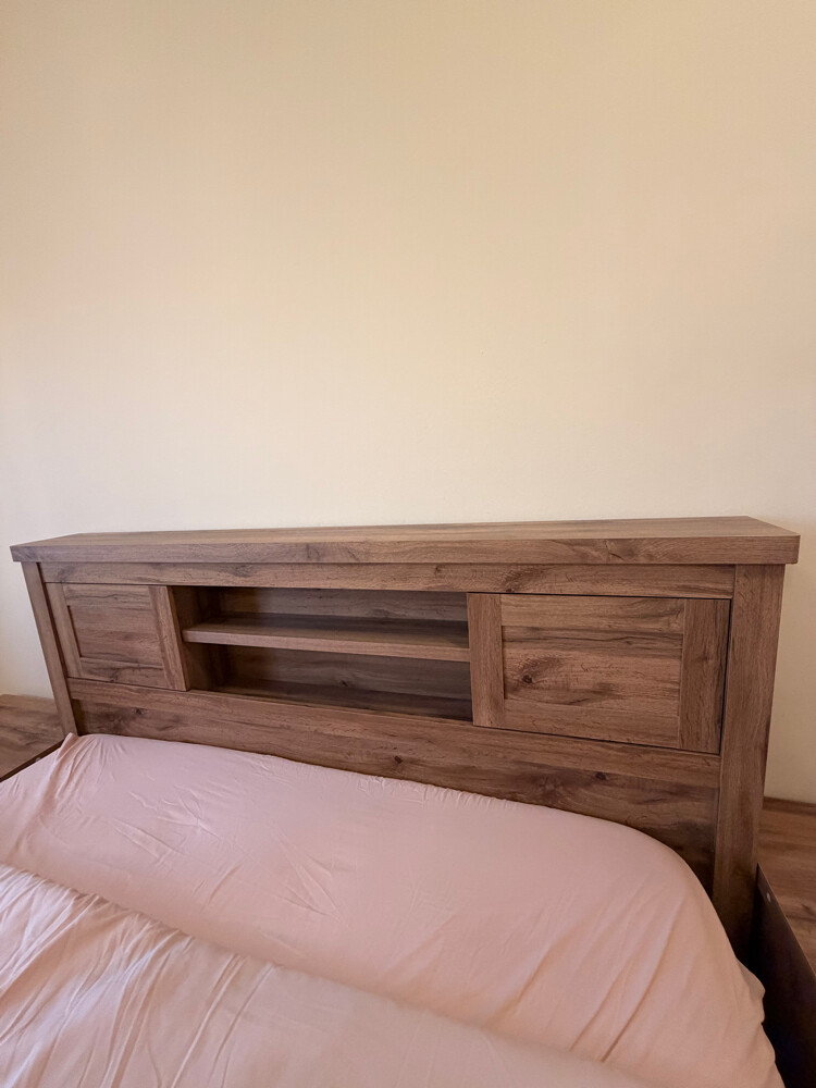 queen bed and side tables  - 2