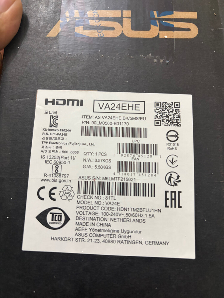 ASUS MONITOR 24” - 3