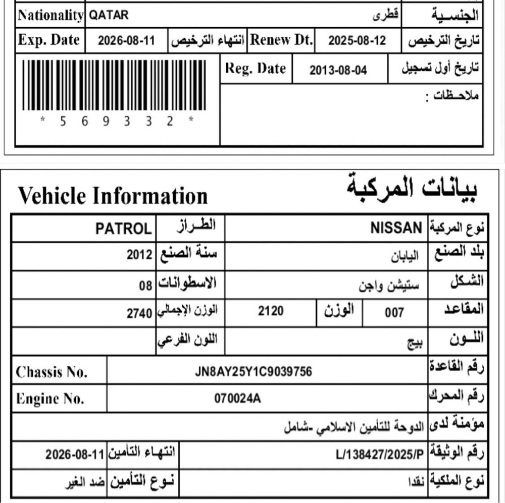 Nissan patrol 2013 v8 - 2