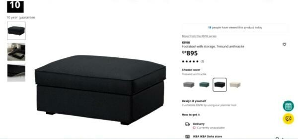Ikea Footstool with inside storage - 5