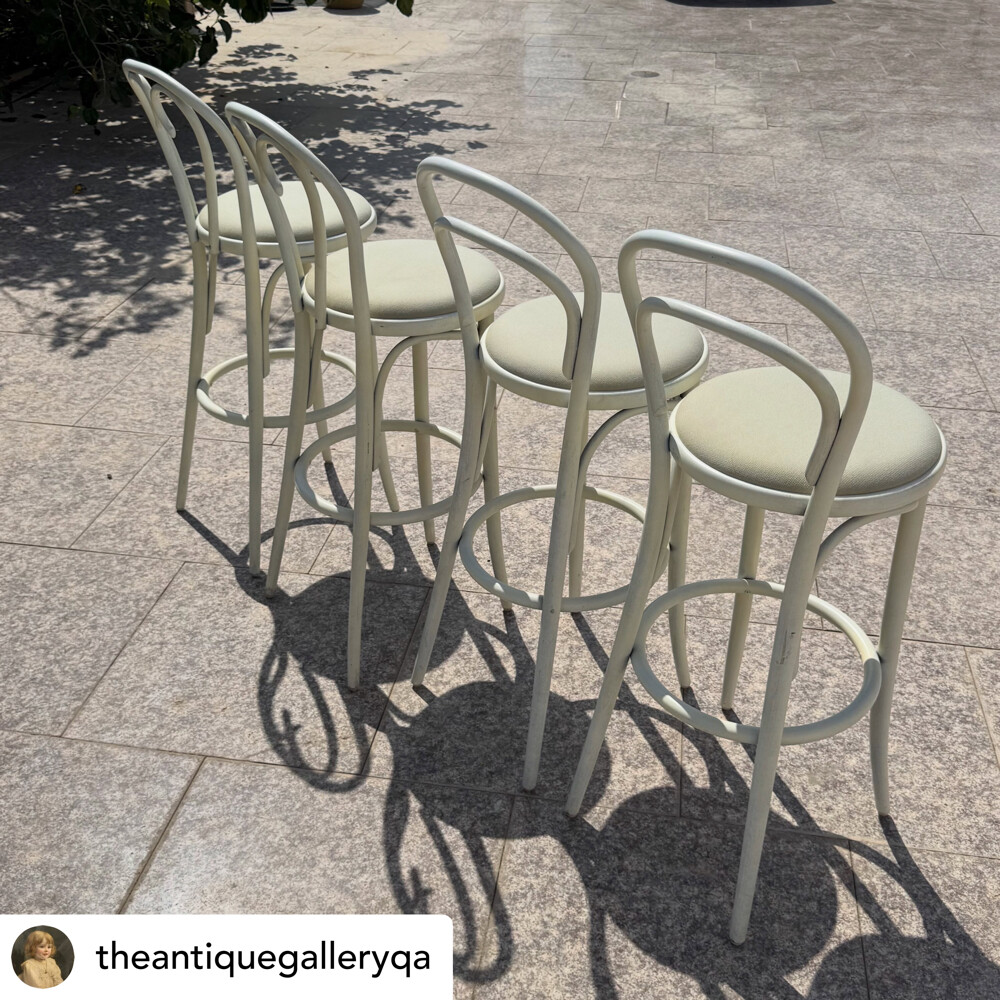 4 Bentwood Ironica Bar Chairs  - 3