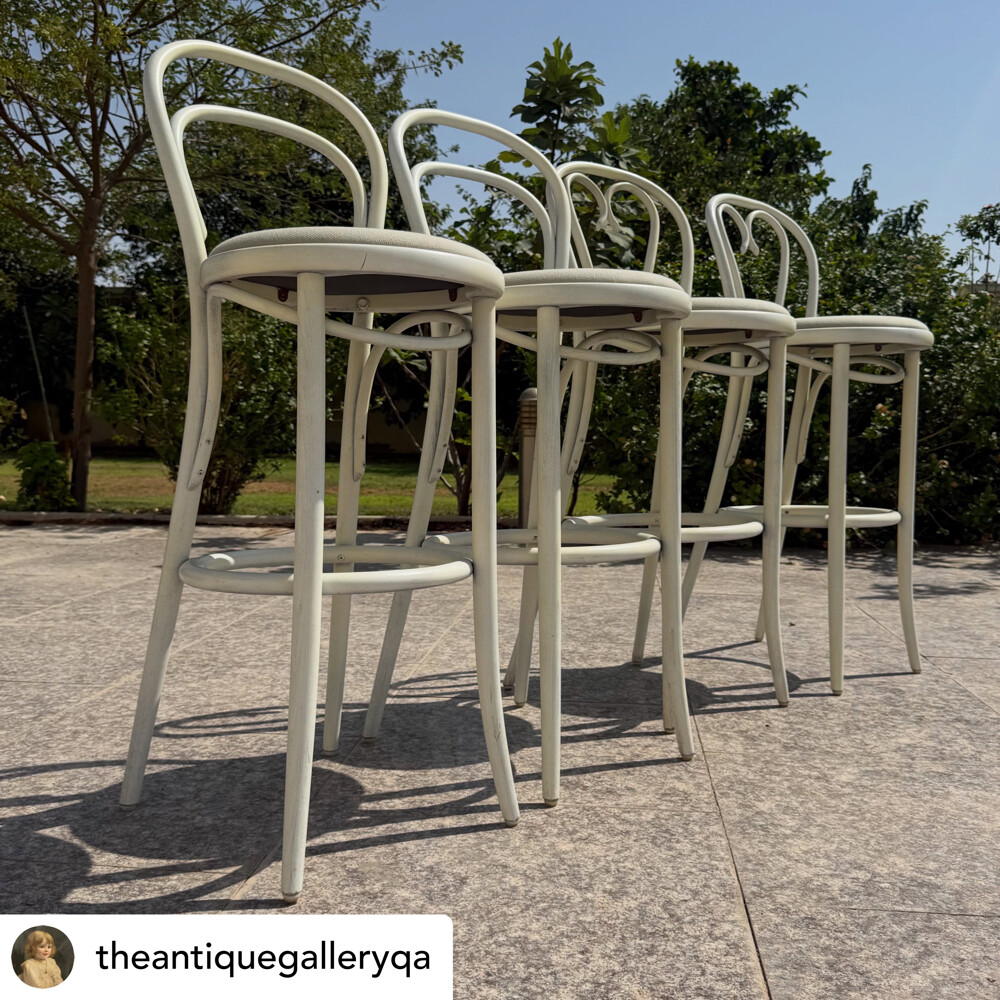 4 Bentwood Ironica Bar Chairs  - 5
