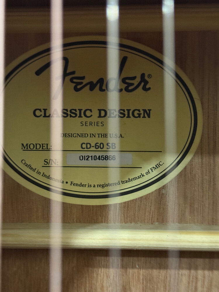 fender cd60-sb acoustic guitar - 2