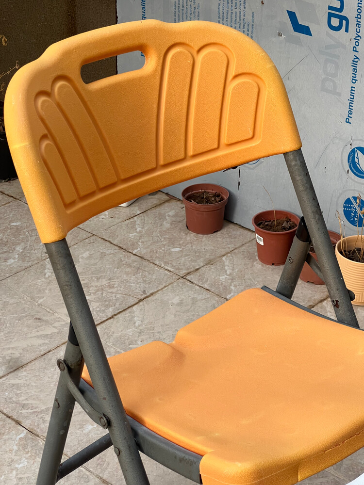 plastic two folding chairs - 4