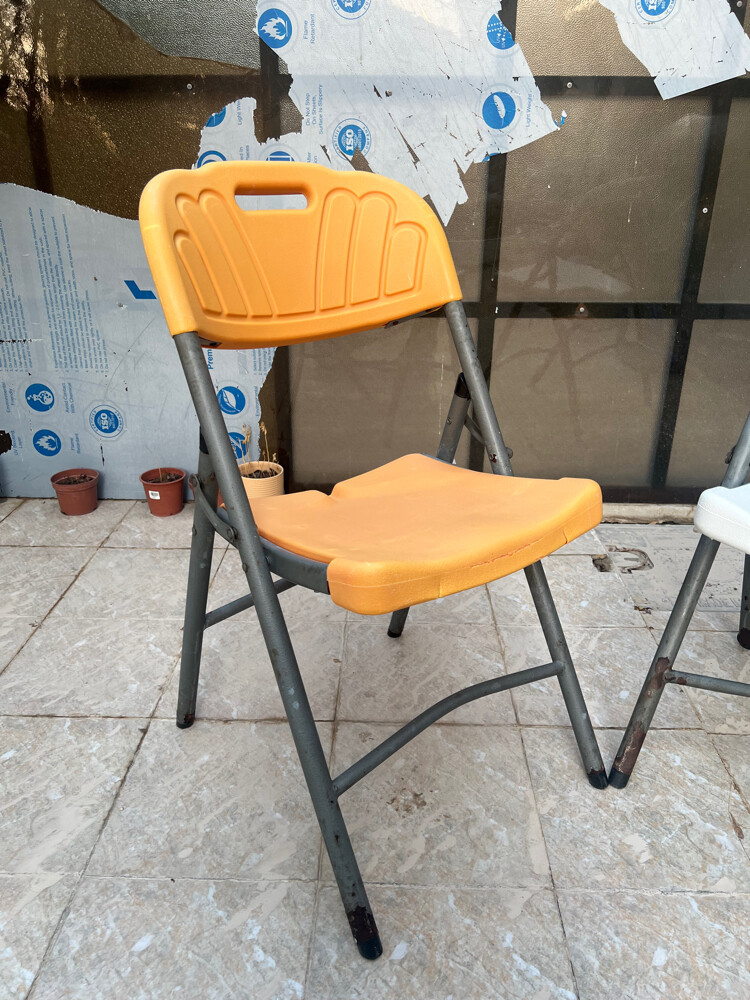 plastic two folding chairs - 12