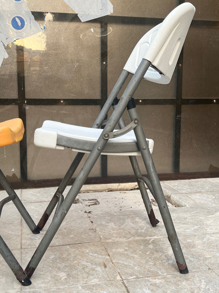 plastic two folding chairs - 9