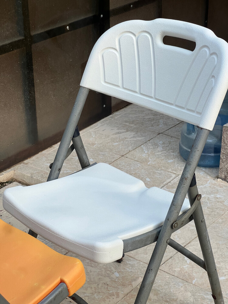 plastic two folding chairs - 5