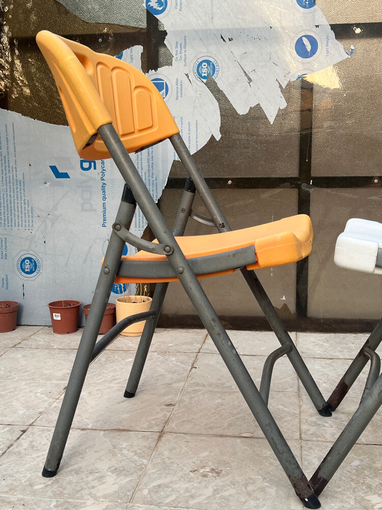 plastic two folding chairs - 8