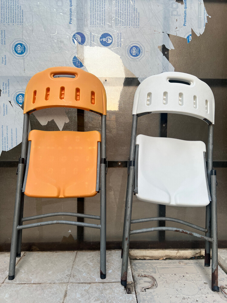 plastic two folding chairs - 6