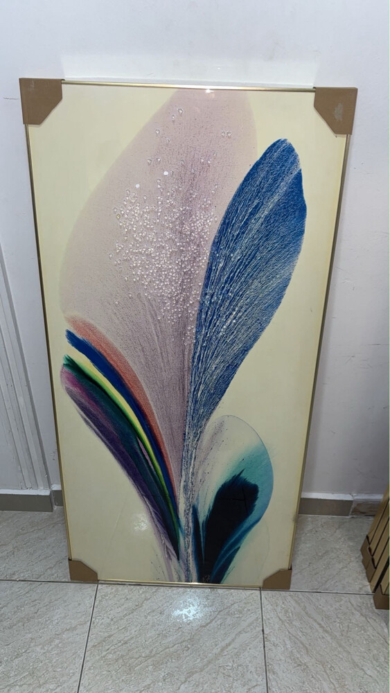 framed abstract wall art piece - 2