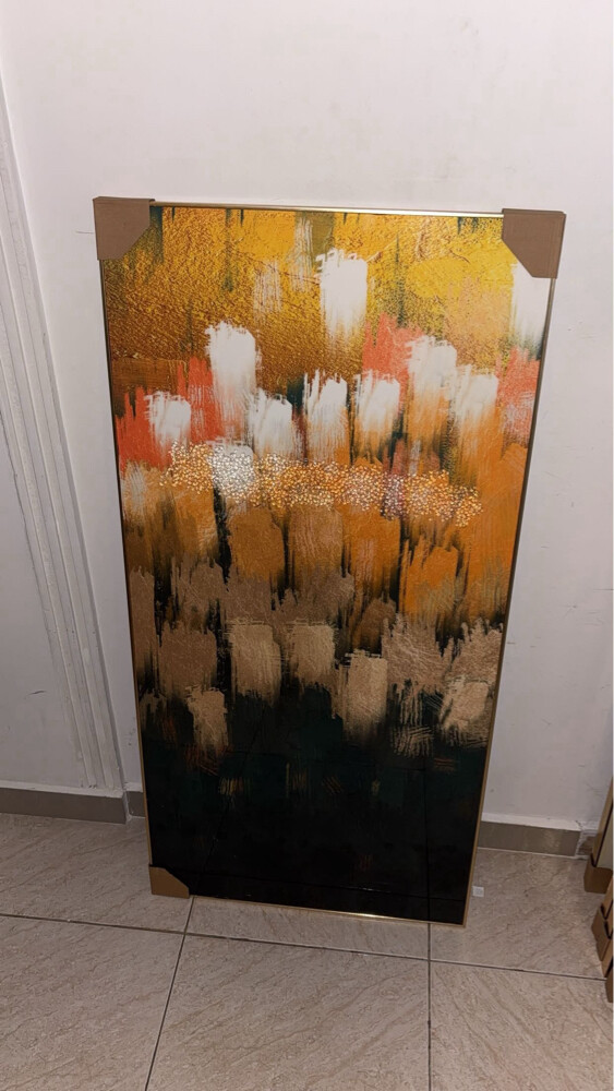framed abstract wall art piece - 3