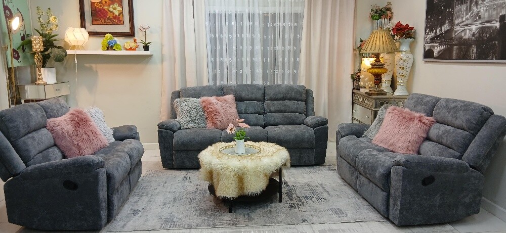 Luxury recliner sofa set - 6
