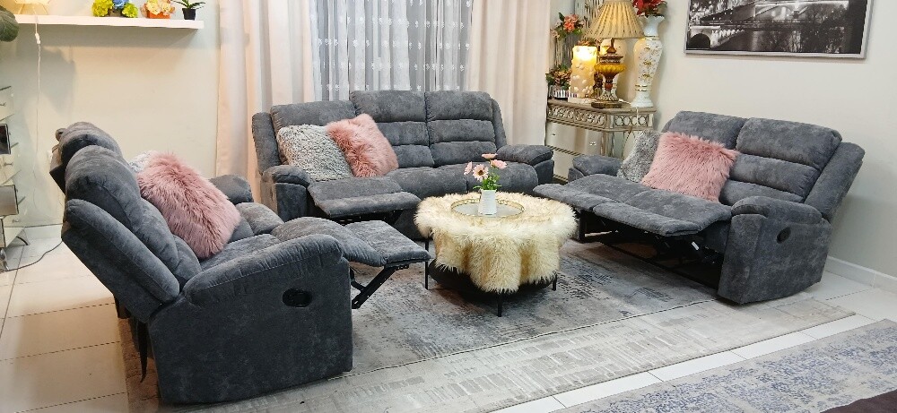 Luxury recliner sofa set - 2