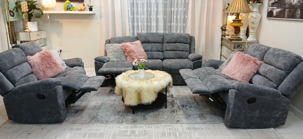 Luxury recliner sofa set - 1