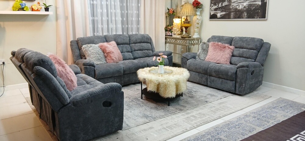 Luxury recliner sofa set - 5