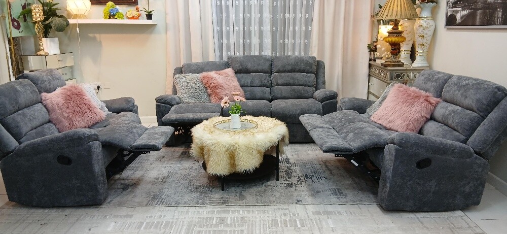 Luxury recliner sofa set - 7