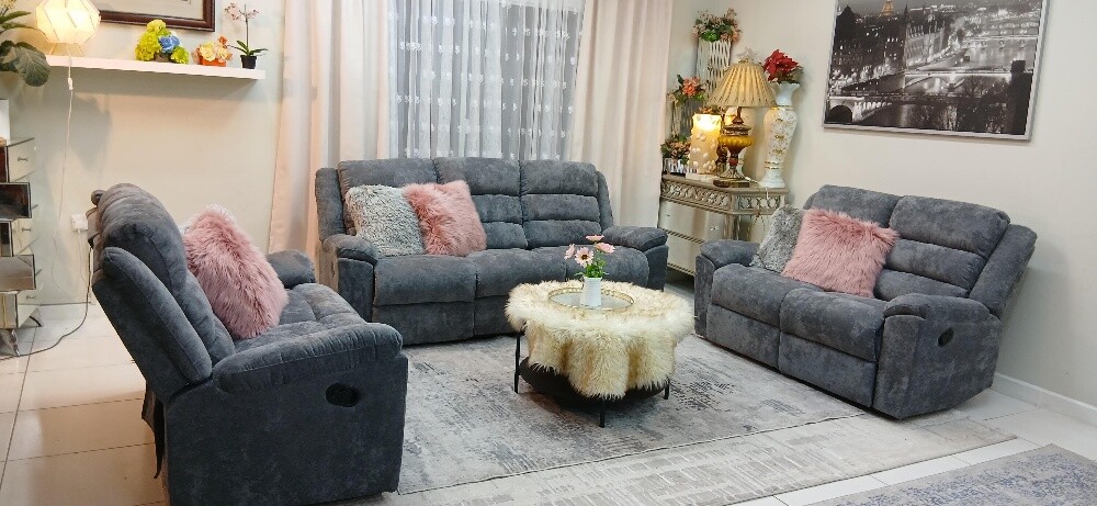 Luxury recliner sofa set - 4