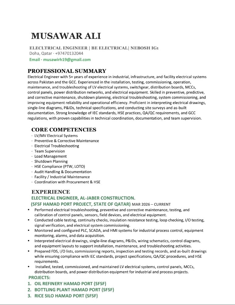 Musawar Ali (Electrical Engineer) - 3
