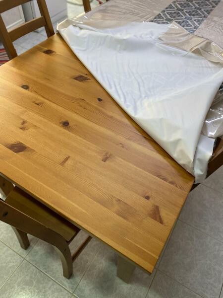 Solid Pine Wood Dining Table + 6Cha - 2
