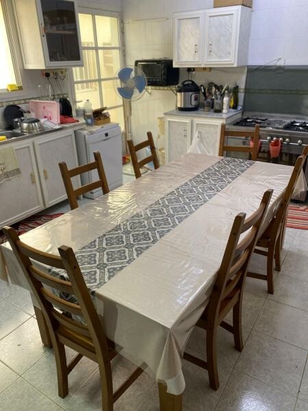Solid Pine Wood Dining Table + 6Cha - 1