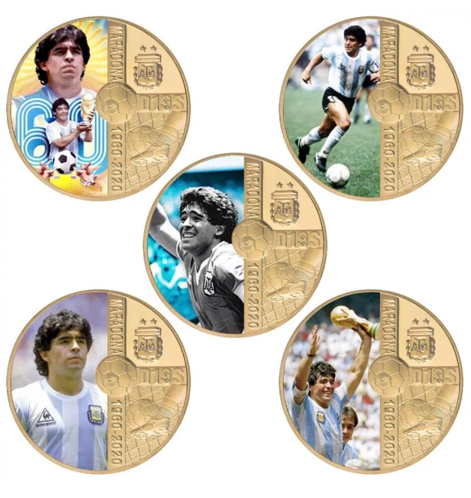 Messi and Maradona coins set - 4