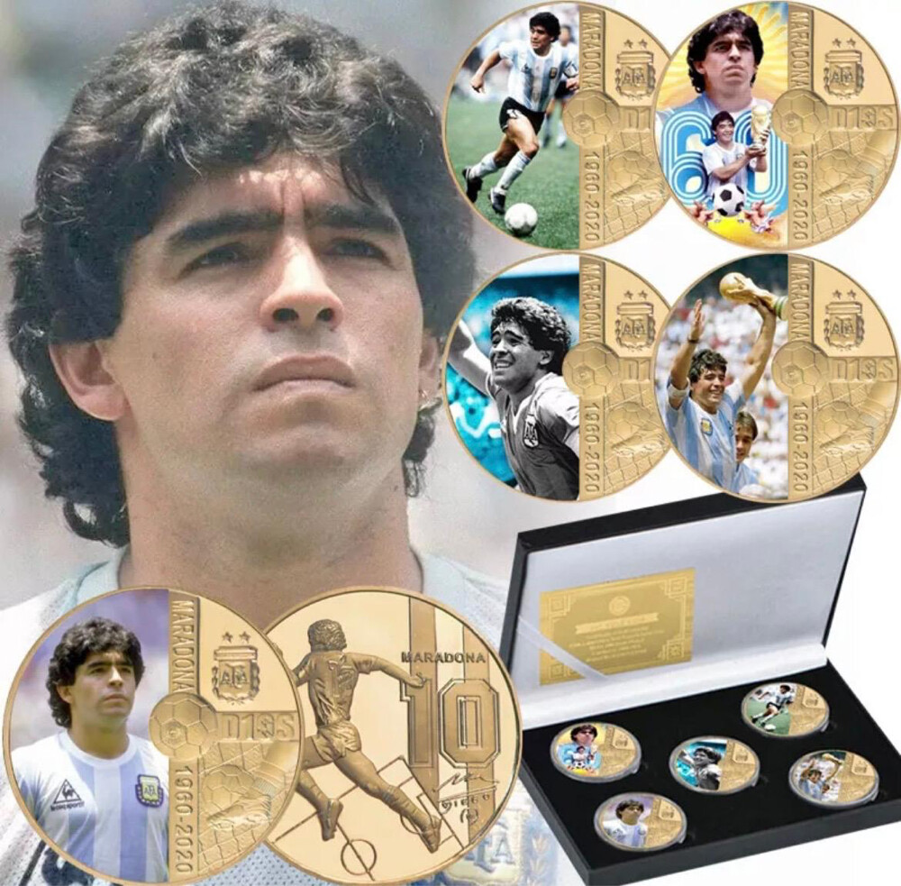 Messi and Maradona coins set - 5
