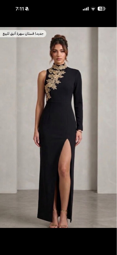 Elegant and luxurious black dress - 2