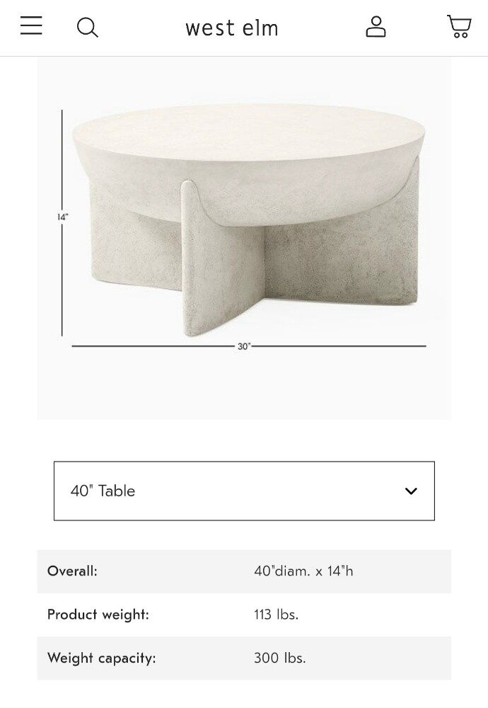 West Elm Monti Coffee Table - 5