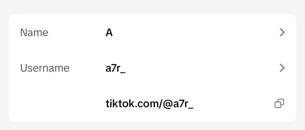 tiktok username - 1