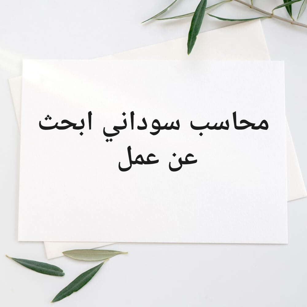 محاسب سوداني ابحث عن عمل - 1