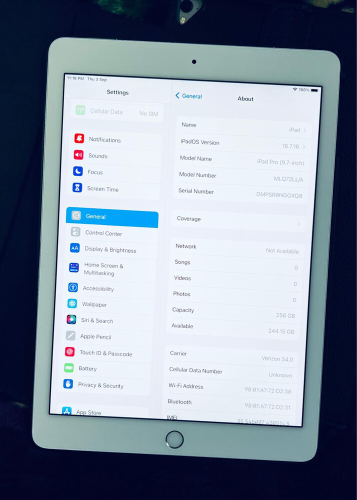 iPad pro 9.7 inches cellular 128gb - 2