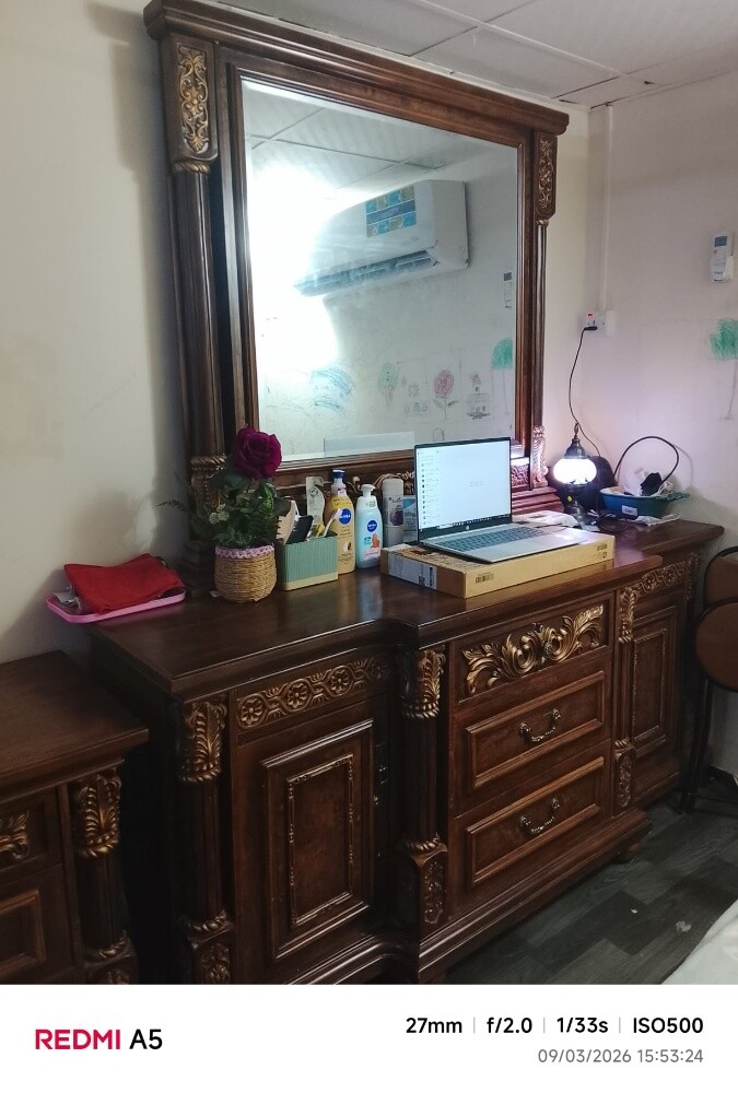Wooden Dressing Table and Side Tabl - 2