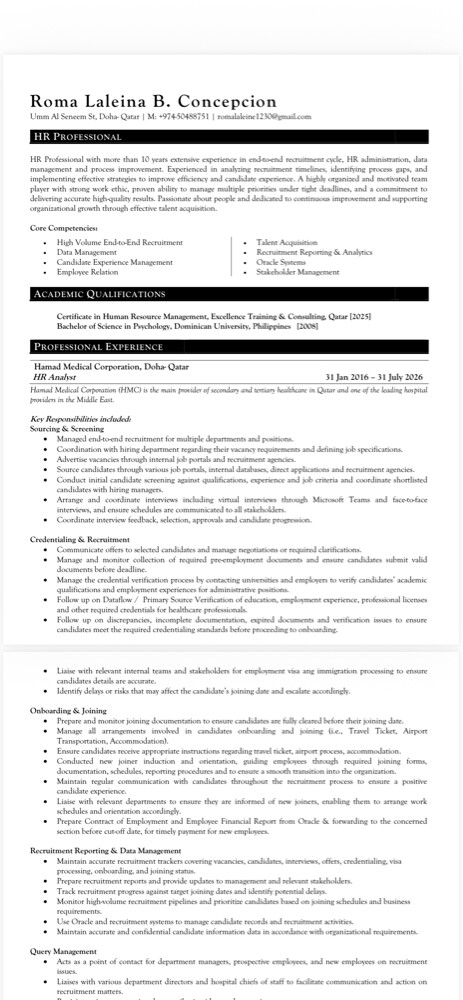 HR Professional   - 1