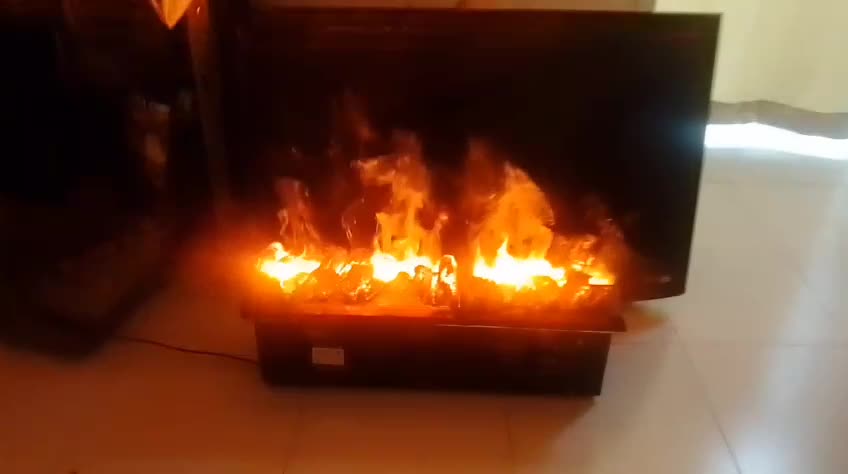 wood fire decoration withwater smok - 1