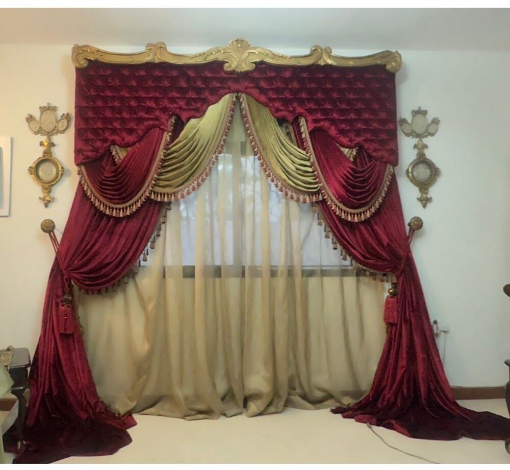 طقم كنب مع ستارة - 5