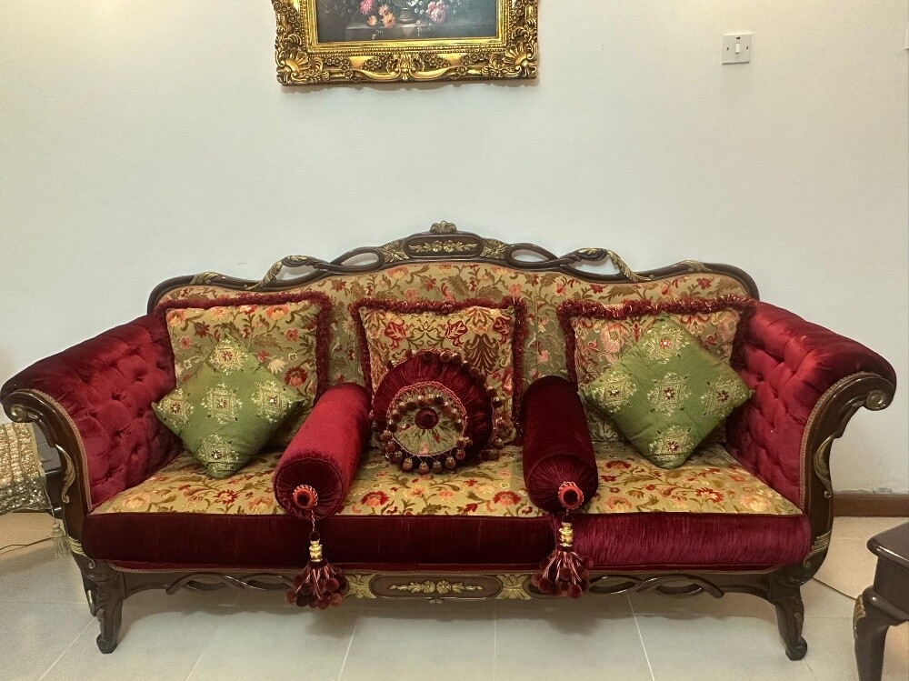 طقم كنب مع ستارة - 4